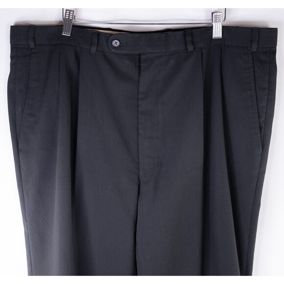 Savile Row 2-Pcs Suit Solid Black Blazer Jacket Pants 42R Short Pants 40X26 - Picture 15 of 16